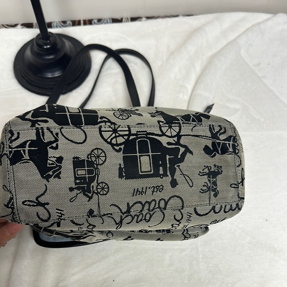 COACH Horse & Carriage Canvas Leather Trim Shoulder Bag Carryall Tote - Picture 5 of 15